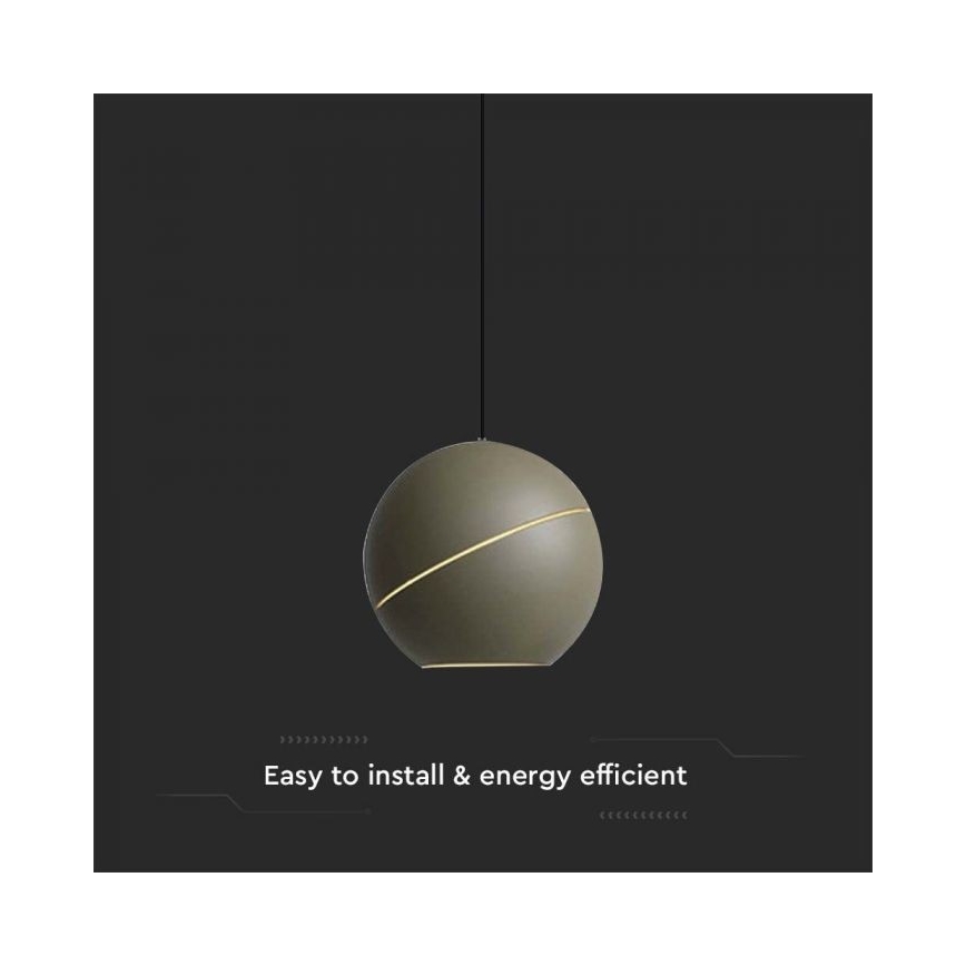 LED Lestenec na vrvici na dotik LED/8,5W/230V 3000K siva