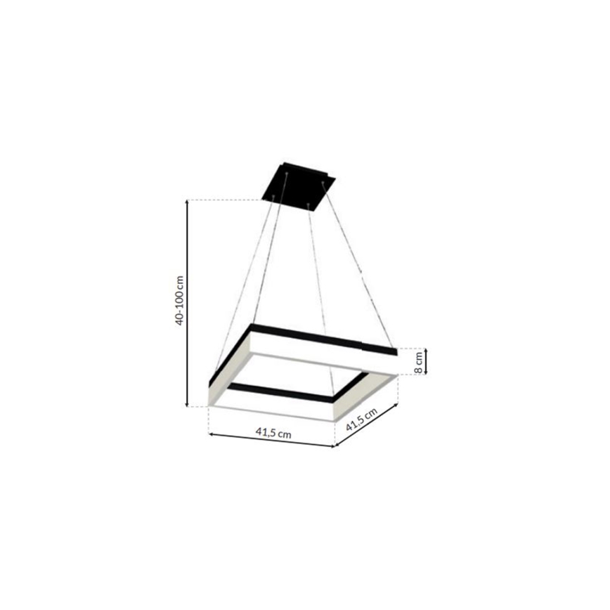 LED Lestenec na vrvici NERO 1xLED/32W/230V