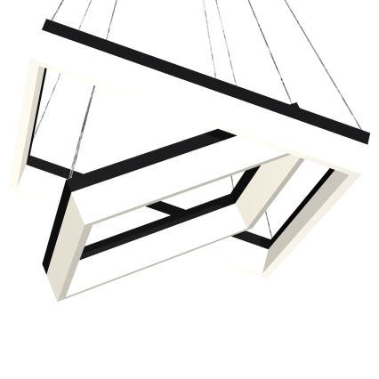 LED Lestenec na vrvici NERO 2xLED/80W/230V