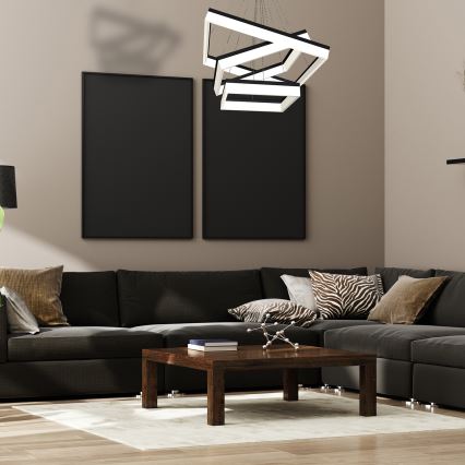 LED Lestenec na vrvici NERO 3xLED/140W/230V