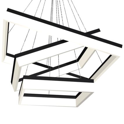 LED Lestenec na vrvici NERO 3xLED/140W/230V