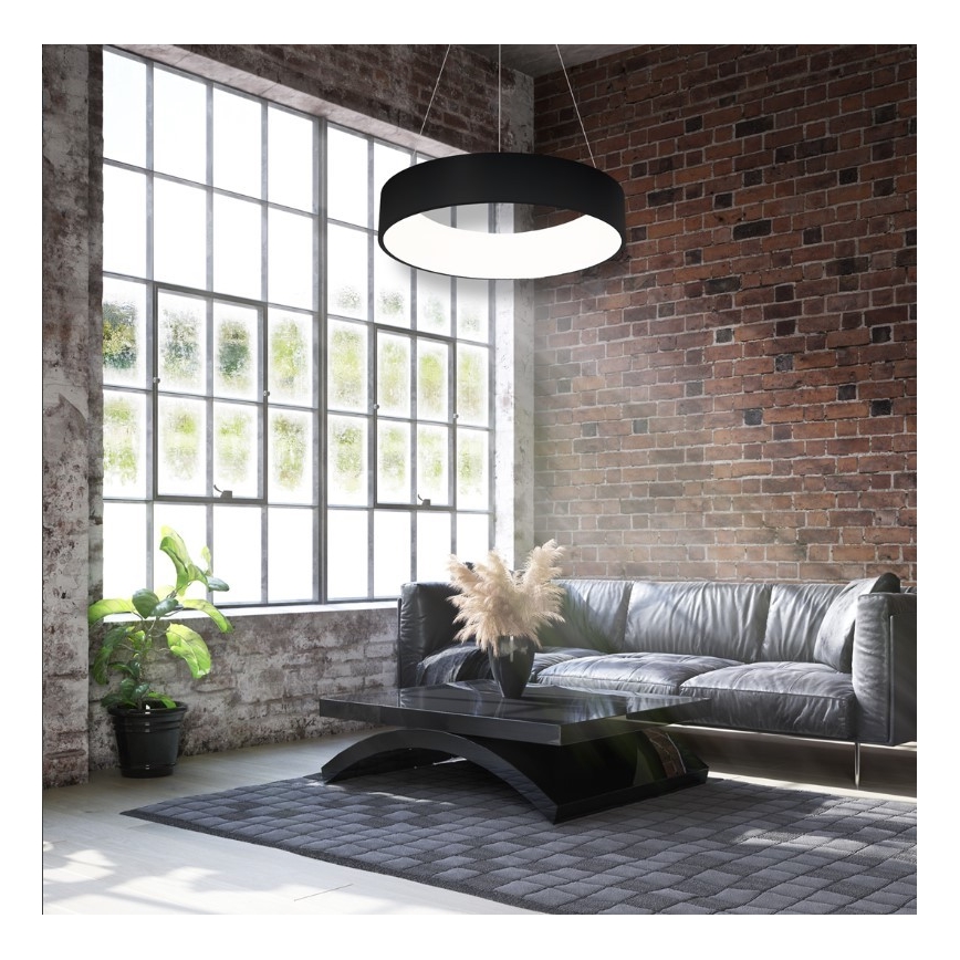 LED Lestenec na vrvici OHIO BLACK LED/24W/230V