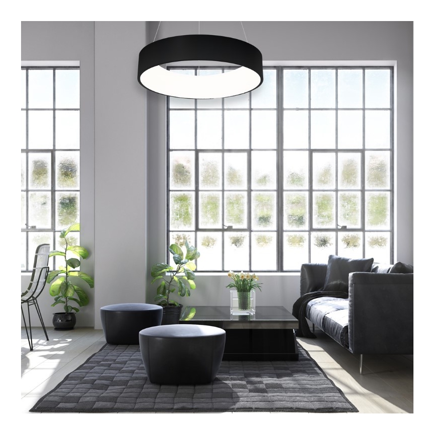 LED Lestenec na vrvici OHIO BLACK LED/24W/230V