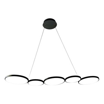 LED Lestenec na vrvici OLYMPIA 5xLED/10W/230V črna
