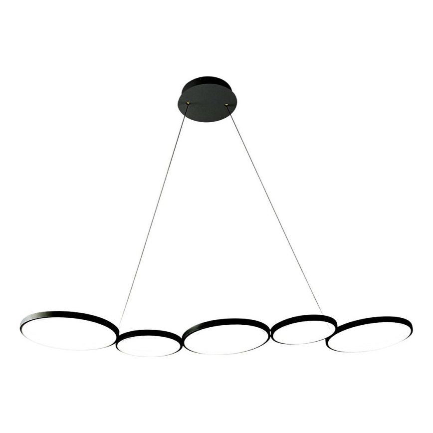 LED Lestenec na vrvici OLYMPIA 5xLED/10W/230V črna
