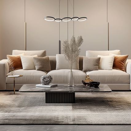 LED Lestenec na vrvici OLYMPIA 5xLED/10W/230V črna