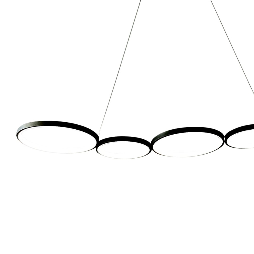 LED Lestenec na vrvici OLYMPIA 5xLED/10W/230V črna