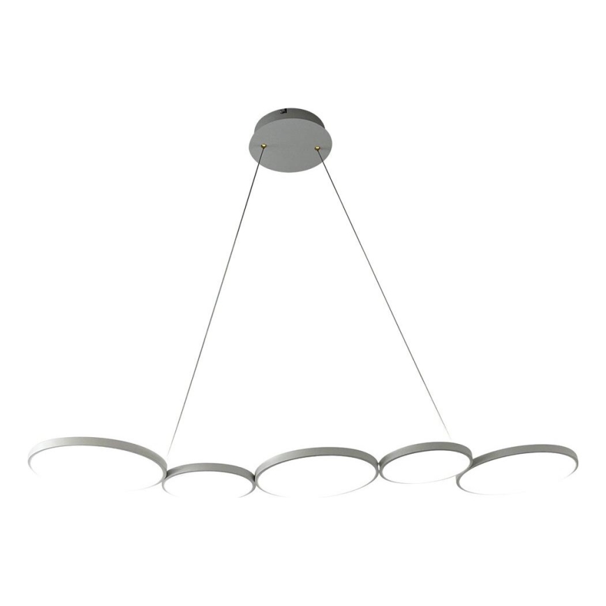 LED Lestenec na vrvici OLYMPIA 5xLED/10W/230V siva