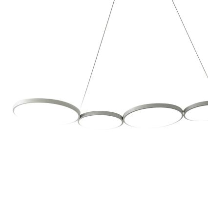 LED Lestenec na vrvici OLYMPIA 5xLED/10W/230V siva