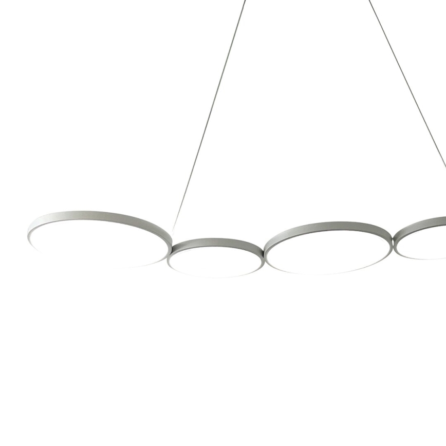 LED Lestenec na vrvici OLYMPIA 5xLED/10W/230V siva