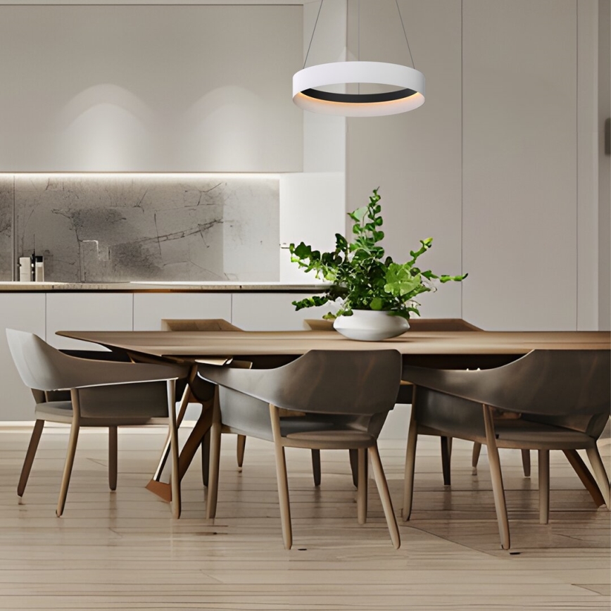 LED Lestenec na vrvici ORBITA LED/52W/230V bela/črna