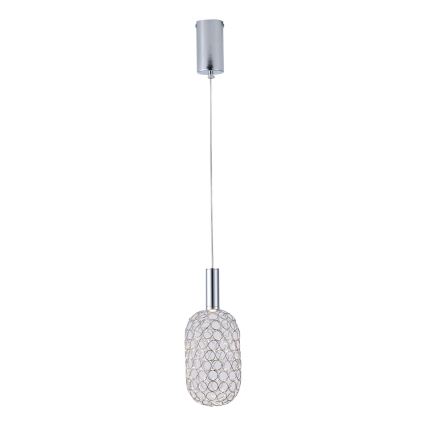 LED Lestenec na vrvici PERFORATO LED/6,3W/230V 3000K sijajni krom pr. 13 cm