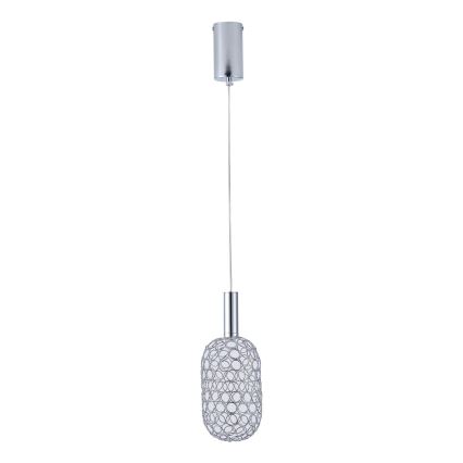 LED Lestenec na vrvici PERFORATO LED/6,3W/230V 3000K sijajni krom pr. 13 cm