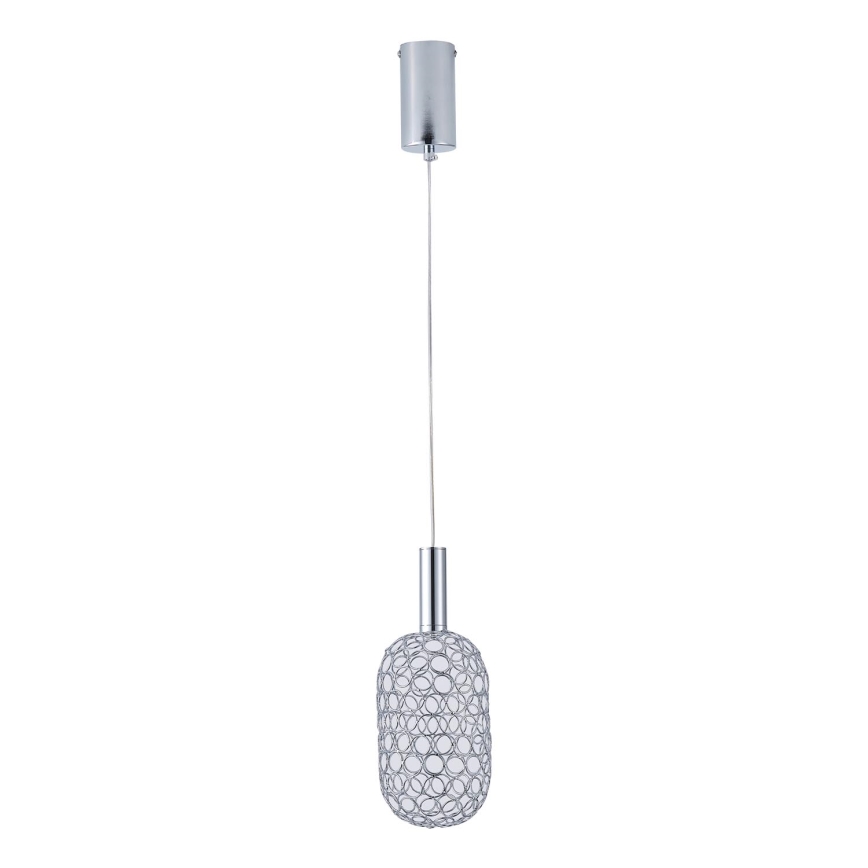 LED Lestenec na vrvici PERFORATO LED/6,3W/230V 3000K sijajni krom pr. 13 cm