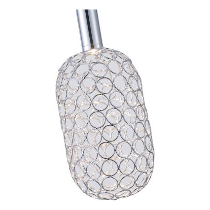 LED Lestenec na vrvici PERFORATO LED/6,3W/230V 3000K sijajni krom pr. 13 cm