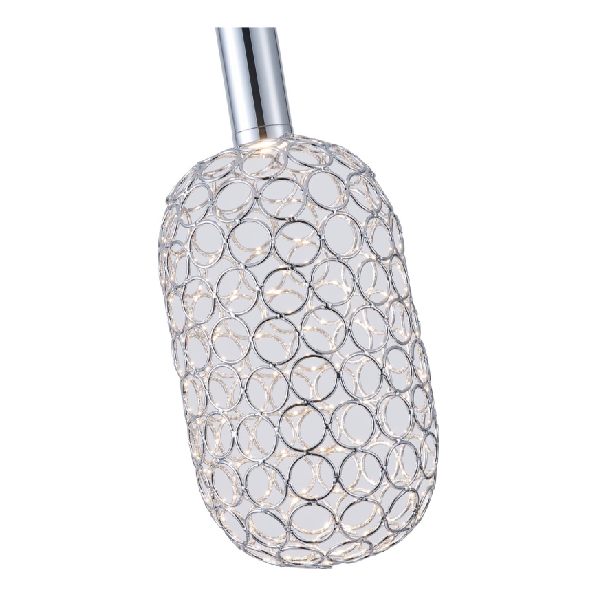 LED Lestenec na vrvici PERFORATO LED/6,3W/230V 3000K sijajni krom pr. 13 cm