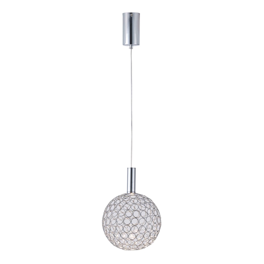 LED Lestenec na vrvici PERFORATO LED/6,3W/230V 3000K sijajni krom pr. 20 cm