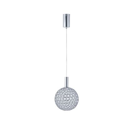LED Lestenec na vrvici PERFORATO LED/6,3W/230V 3000K sijajni krom pr. 20 cm