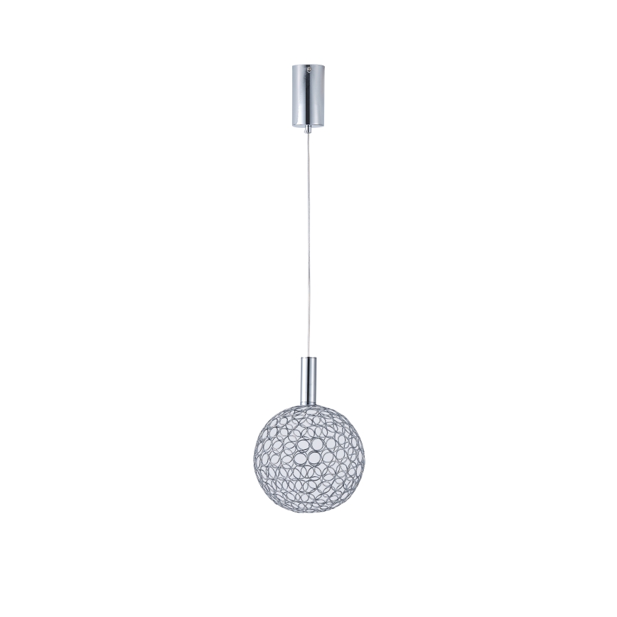 LED Lestenec na vrvici PERFORATO LED/6,3W/230V 3000K sijajni krom pr. 20 cm
