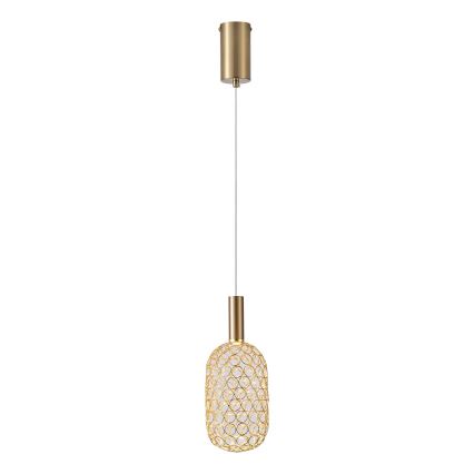 LED Lestenec na vrvici PERFORATO LED/6,3W/230V 3000K zlata pr. 13 cm