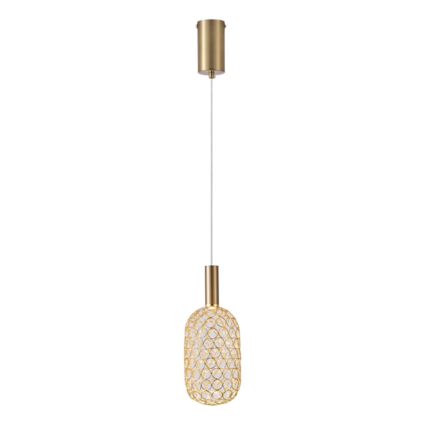 LED Lestenec na vrvici PERFORATO LED/6,3W/230V 3000K zlata pr. 13 cm