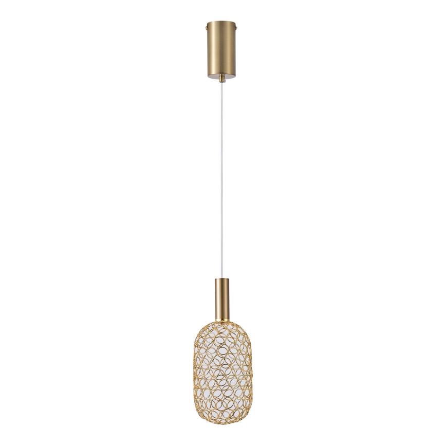 LED Lestenec na vrvici PERFORATO LED/6,3W/230V 3000K zlata pr. 13 cm