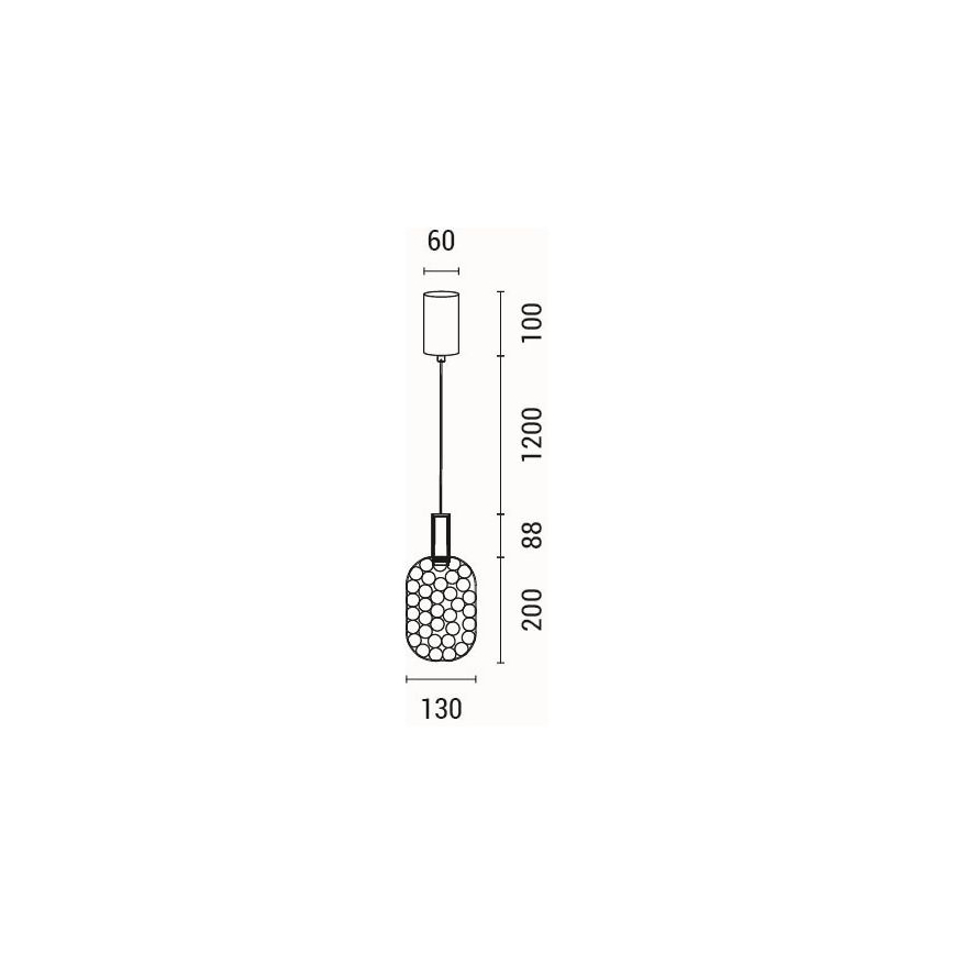 LED Lestenec na vrvici PERFORATO LED/6,3W/230V 3000K zlata pr. 13 cm
