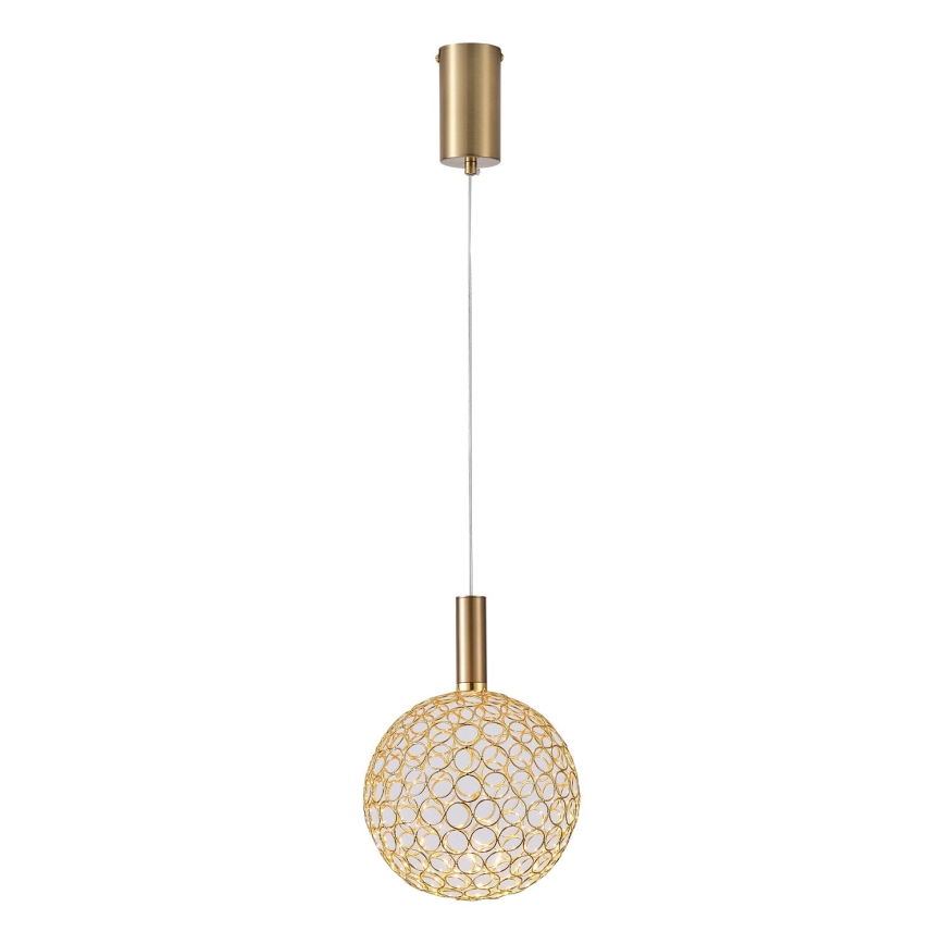 LED Lestenec na vrvici PERFORATO LED/6,3W/230V 3000K zlata pr. 20 cm
