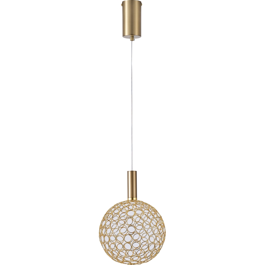 LED Lestenec na vrvici PERFORATO LED/6,3W/230V 3000K zlata pr. 20 cm