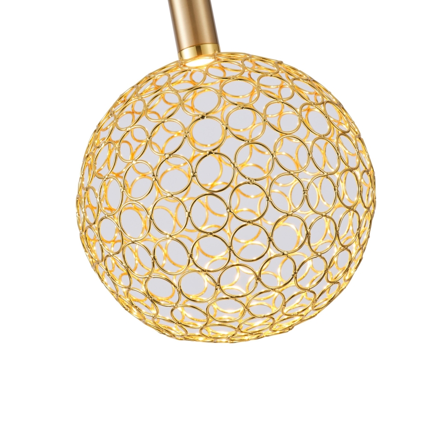 LED Lestenec na vrvici PERFORATO LED/6,3W/230V 3000K zlata pr. 20 cm