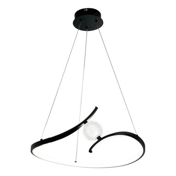 LED Lestenec na vrvici PERLA LED/34W/230V črna