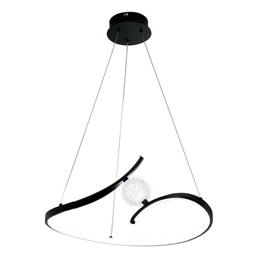 LED Lestenec na vrvici PERLA LED/34W/230V črna