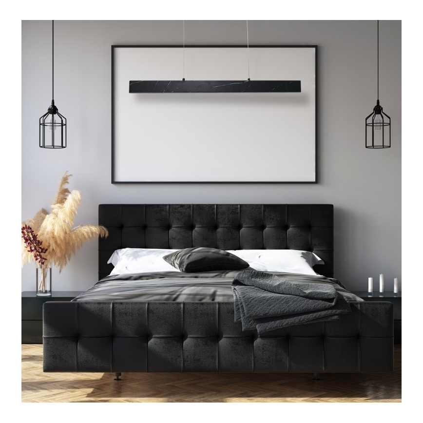 LED Lestenec na vrvici PIERCE LED/18W/230V črn
