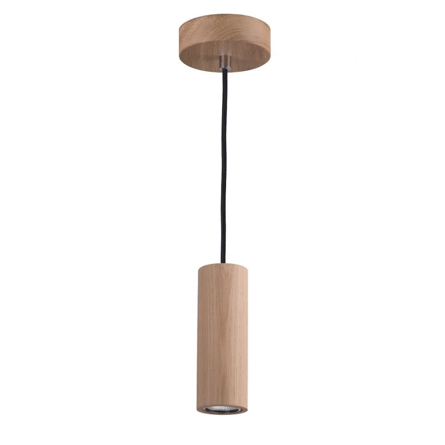 LED Lestenec na vrvici PIPE 1xGU10/5W/230V mat hrast
