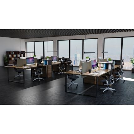 LED lestenec na vrvici/pritrjen LED/44W/230V 6000K 120 cm črna