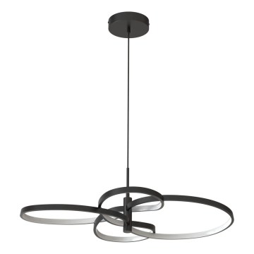 LED lestenec na vrvici RIBBON LED/37W/230V 4000K črna