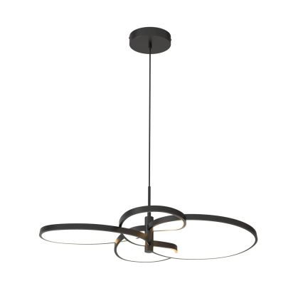 LED lestenec na vrvici RIBBON LED/37W/230V 4000K črna