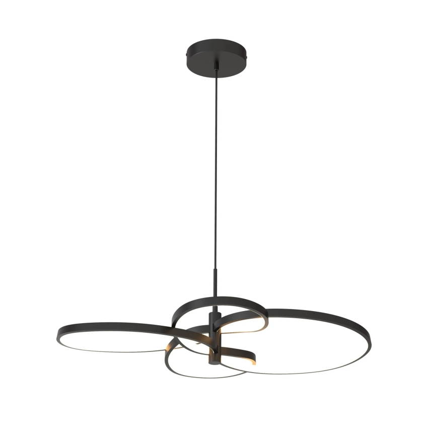 LED lestenec na vrvici RIBBON LED/37W/230V 4000K črna