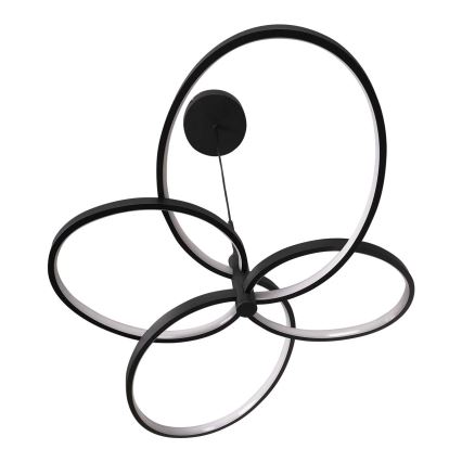 LED lestenec na vrvici RIBBON LED/37W/230V 4000K črna