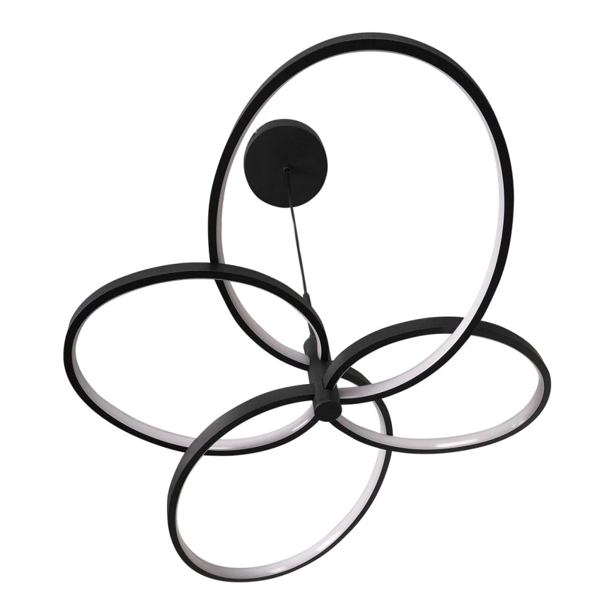 LED lestenec na vrvici RIBBON LED/37W/230V 4000K črna