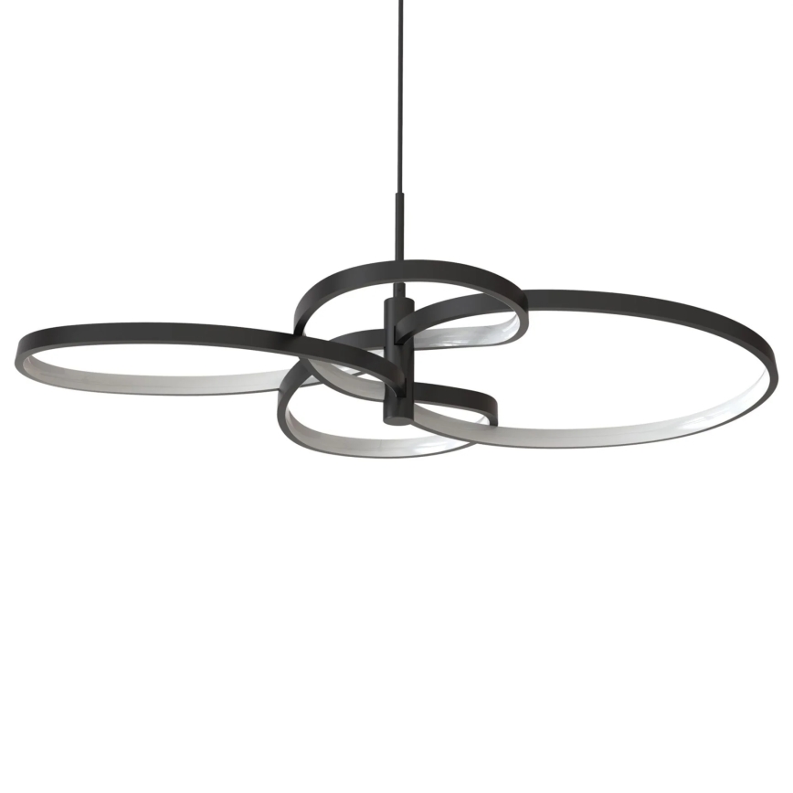 LED lestenec na vrvici RIBBON LED/37W/230V 4000K črna