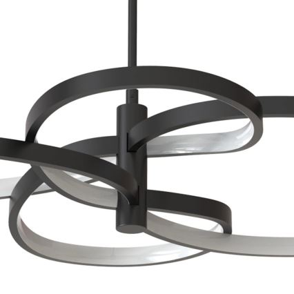 LED lestenec na vrvici RIBBON LED/37W/230V 4000K črna