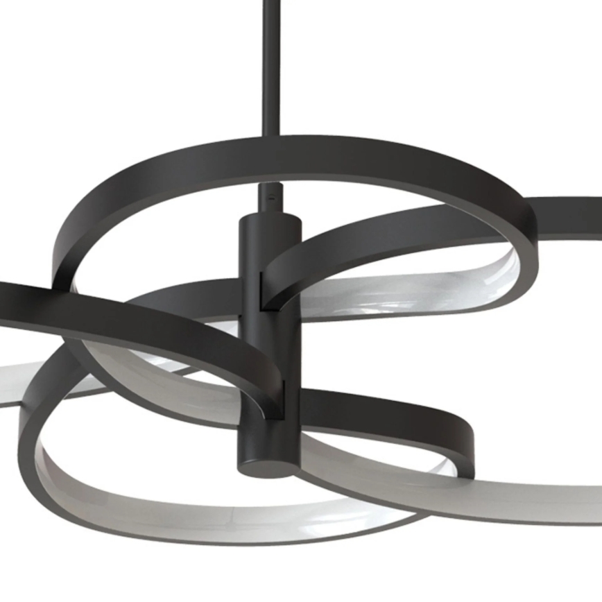 LED lestenec na vrvici RIBBON LED/37W/230V 4000K črna