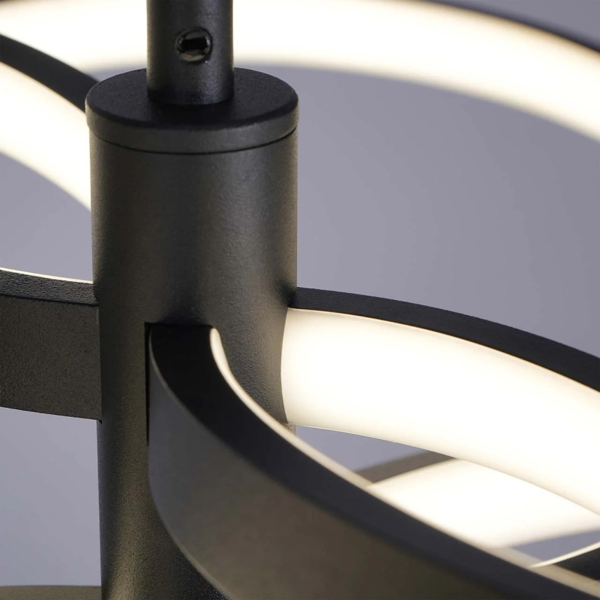 LED lestenec na vrvici RIBBON LED/37W/230V 4000K črna