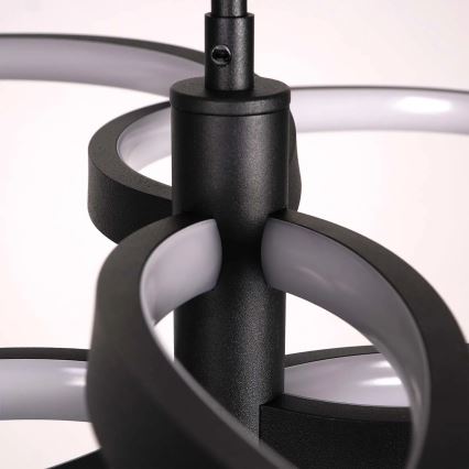 LED lestenec na vrvici RIBBON LED/37W/230V 4000K črna