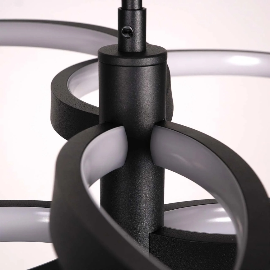 LED lestenec na vrvici RIBBON LED/37W/230V 4000K črna