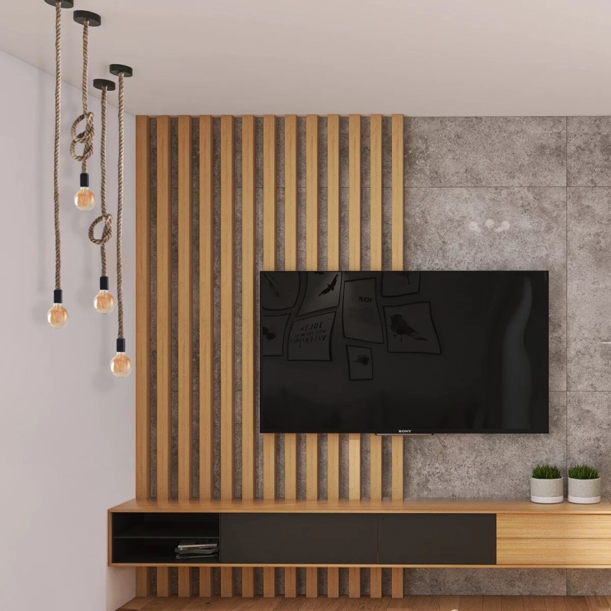 LED Lestenec na vrvici ROPE 1xE27/8W/230V