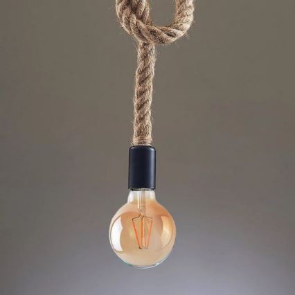 LED Lestenec na vrvici ROPE 1xE27/8W/230V