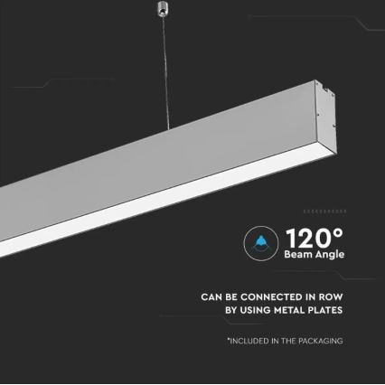 LED Lestenec na vrvici SAMSUNG CHIP LED/40W/230V 4000K srebrn