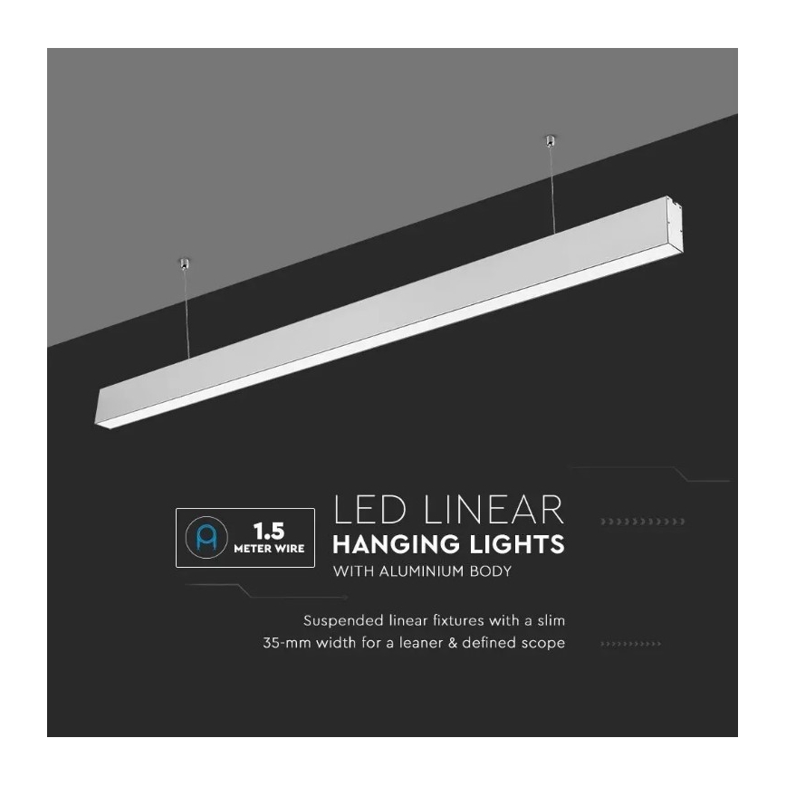 LED Lestenec na vrvici SAMSUNG CHIP LED/40W/230V 4000K srebrn